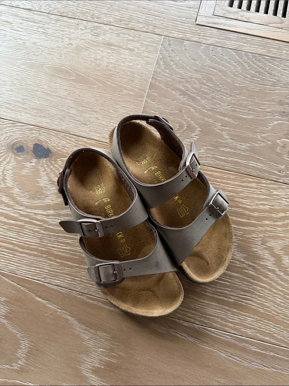 Birkenstock Kids Double Strap Brown Taupe Sandals